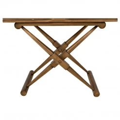 Noir Furniture Zanta Side Table, Saddle Brown