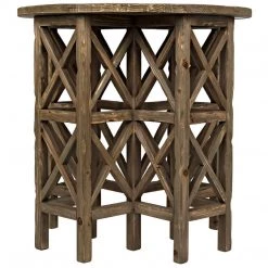 Noir Furniture Accent Tables Noir Zimmerman Side Table, Old Wood