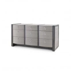 Bungalow 5 - Albert Extra Large 9-drawer, Ash Gray & Black