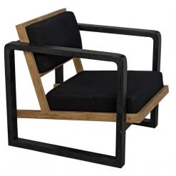 Noir Furniture Noir Mala Chair, Charcoal Black