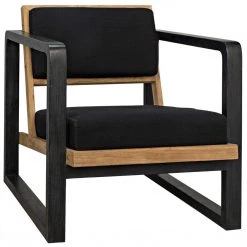 Noir Furniture Noir Mala Chair, Charcoal Black