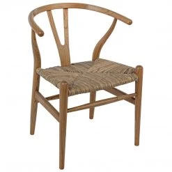 Dining Chairs Noir Furniture Zola Chair With Rush Seat, Natural