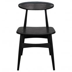 Noir Furniture Surf Chair, Charcoal Black Dining Chairs