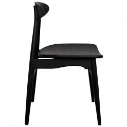 Noir Furniture Surf Chair, Charcoal Black Dining Chairs
