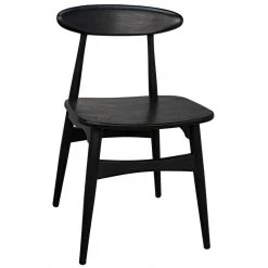 Noir Furniture Surf Chair, Charcoal Black Dining Chairs