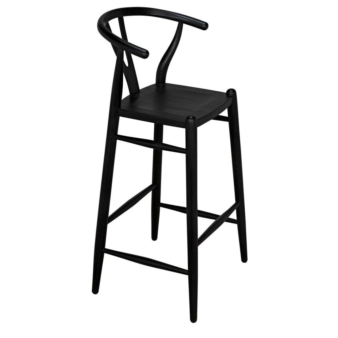 Bar & Counter Stools Noir Furniture Zola Barstool, Charcoal Black