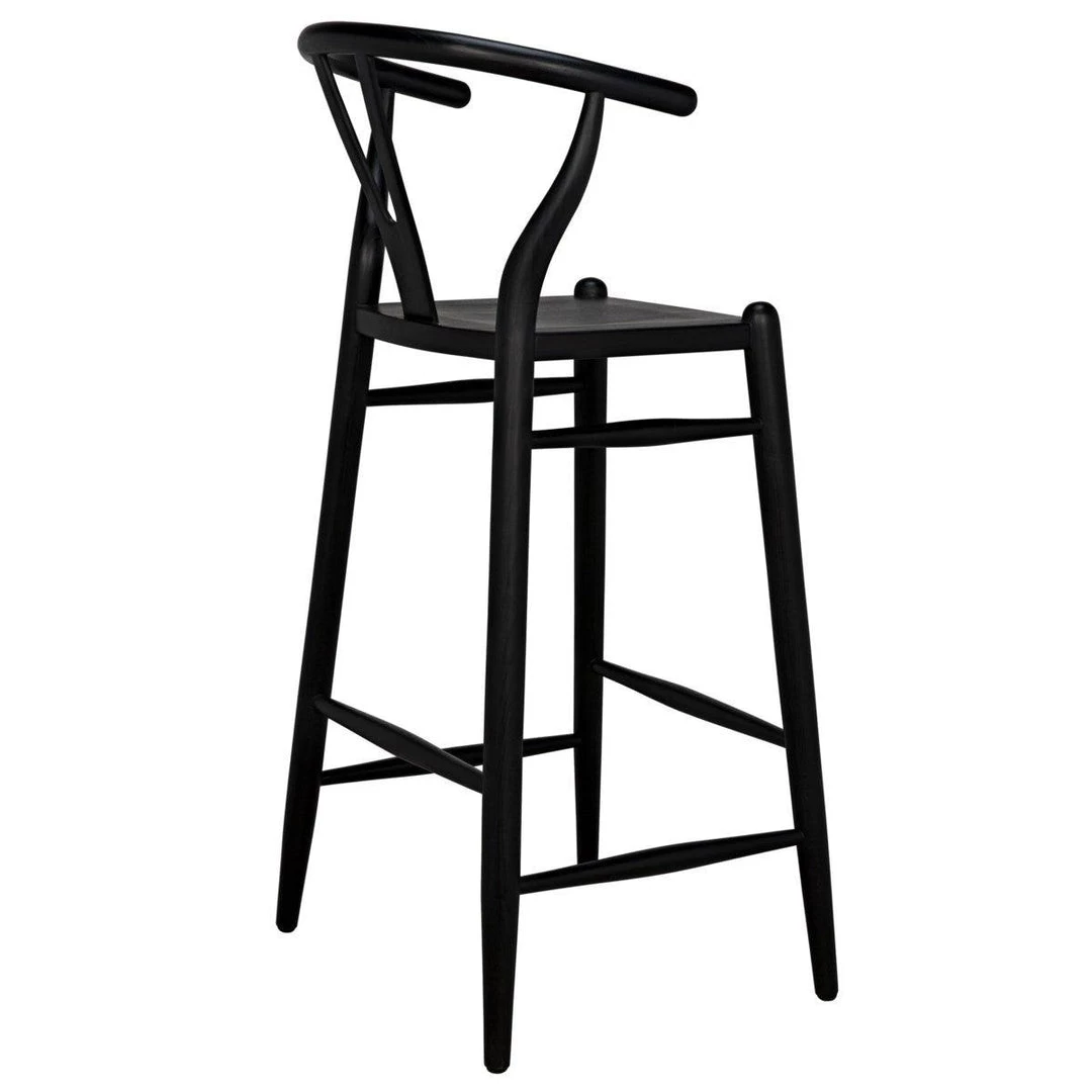 Bar & Counter Stools Noir Furniture Zola Barstool, Charcoal Black
