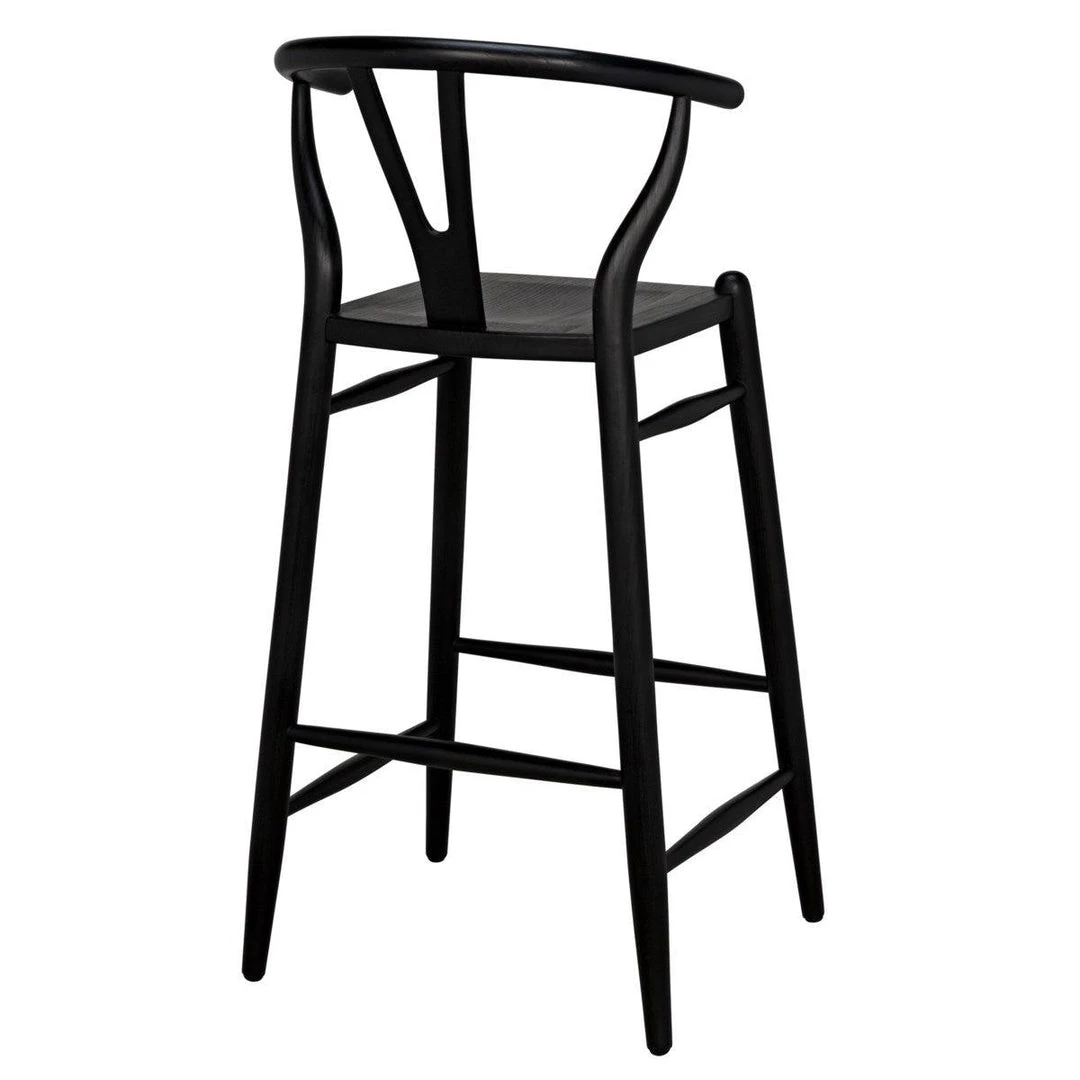 Bar & Counter Stools Noir Furniture Zola Barstool, Charcoal Black