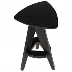 Noir Furniture Twist Counter Stool, Charcoal Black