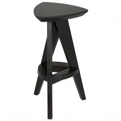 Noir Furniture Twist Counter Stool, Charcoal Black