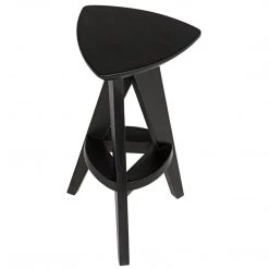 Noir Furniture Twist Counter Stool, Charcoal Black