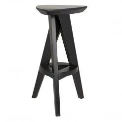 Noir Furniture Twist Counter Stool, Charcoal Black