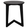Noir Furniture Cantilever Table, Charcoal Black Accent Tables