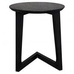 Noir Furniture Cantilever Table, Charcoal Black Accent Tables