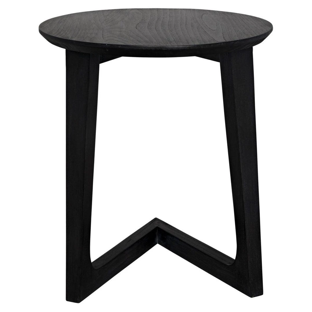 Noir Furniture Cantilever Table, Charcoal Black Accent Tables