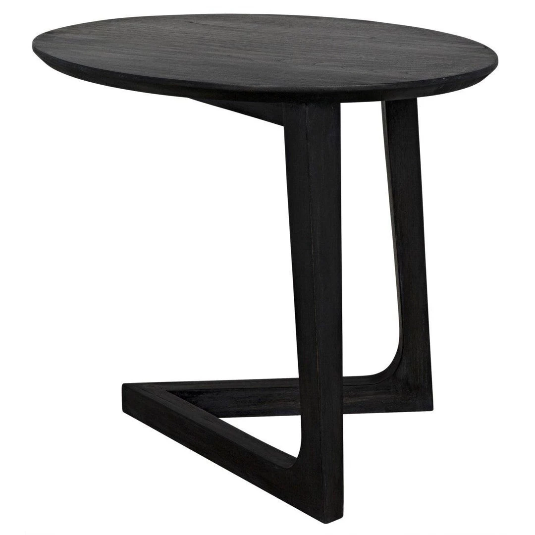 Noir Furniture Cantilever Table, Charcoal Black Accent Tables