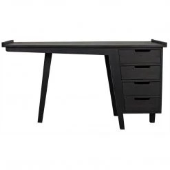 Noir Furniture Kennedy Desk, Charcoal Black