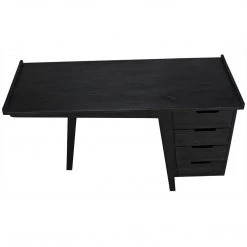 Noir Furniture Kennedy Desk, Charcoal Black