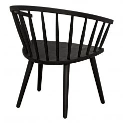 Noir Furniture Pauline Chair, Charcoal Black Chairs