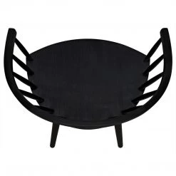 Noir Furniture Pauline Chair, Charcoal Black Chairs