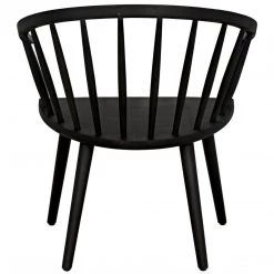 Noir Furniture Pauline Chair, Charcoal Black Chairs