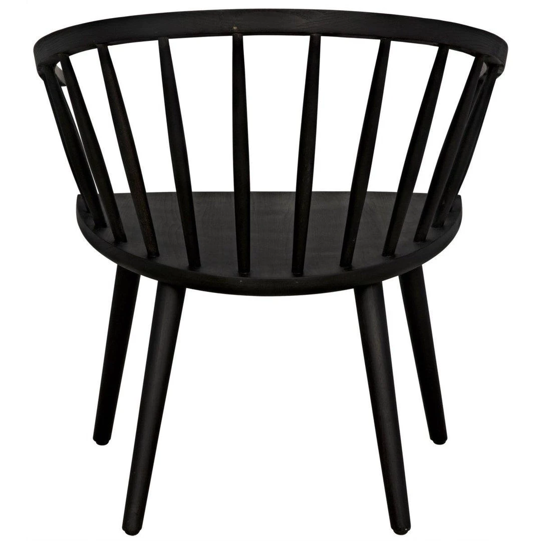 Noir Furniture Pauline Chair, Charcoal Black Chairs
