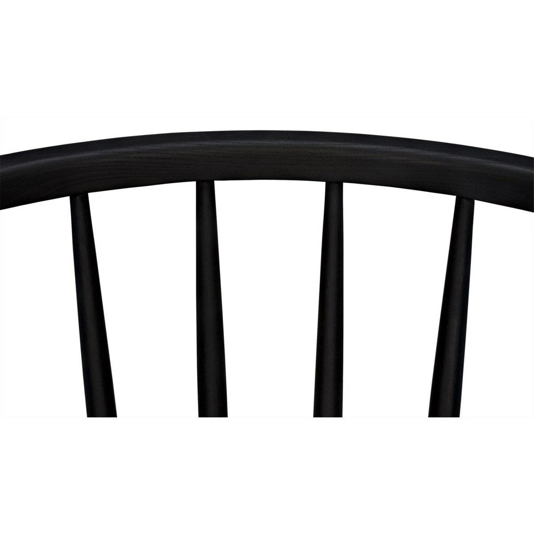 Noir Furniture Pauline Chair, Charcoal Black Chairs