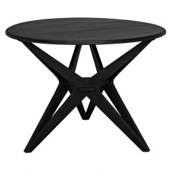 Noir Furniture Victor Dining Table, Charcoal Black
