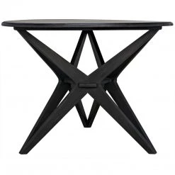 Noir Furniture Victor Dining Table, Charcoal Black