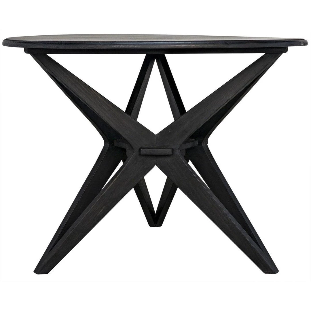 Noir Furniture Victor Dining Table, Charcoal Black