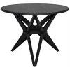 Noir Furniture Victor Dining Table, Charcoal Black