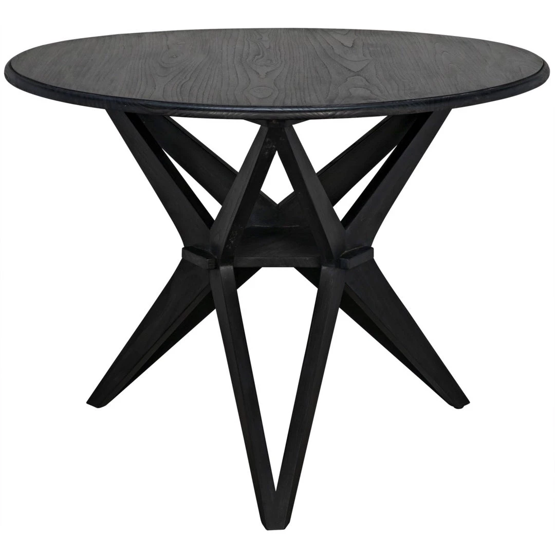 Noir Furniture Victor Dining Table, Charcoal Black