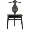 Dining Chairs Noir Furniture Figaro Chair With Jewelry Box, Charcoal Black