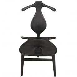 Dining Chairs Noir Furniture Figaro Chair With Jewelry Box, Charcoal Black