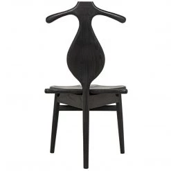 Dining Chairs Noir Furniture Figaro Chair With Jewelry Box, Charcoal Black