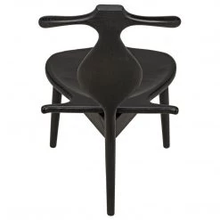 Dining Chairs Noir Furniture Figaro Chair With Jewelry Box, Charcoal Black