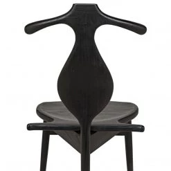 Dining Chairs Noir Furniture Figaro Chair With Jewelry Box, Charcoal Black