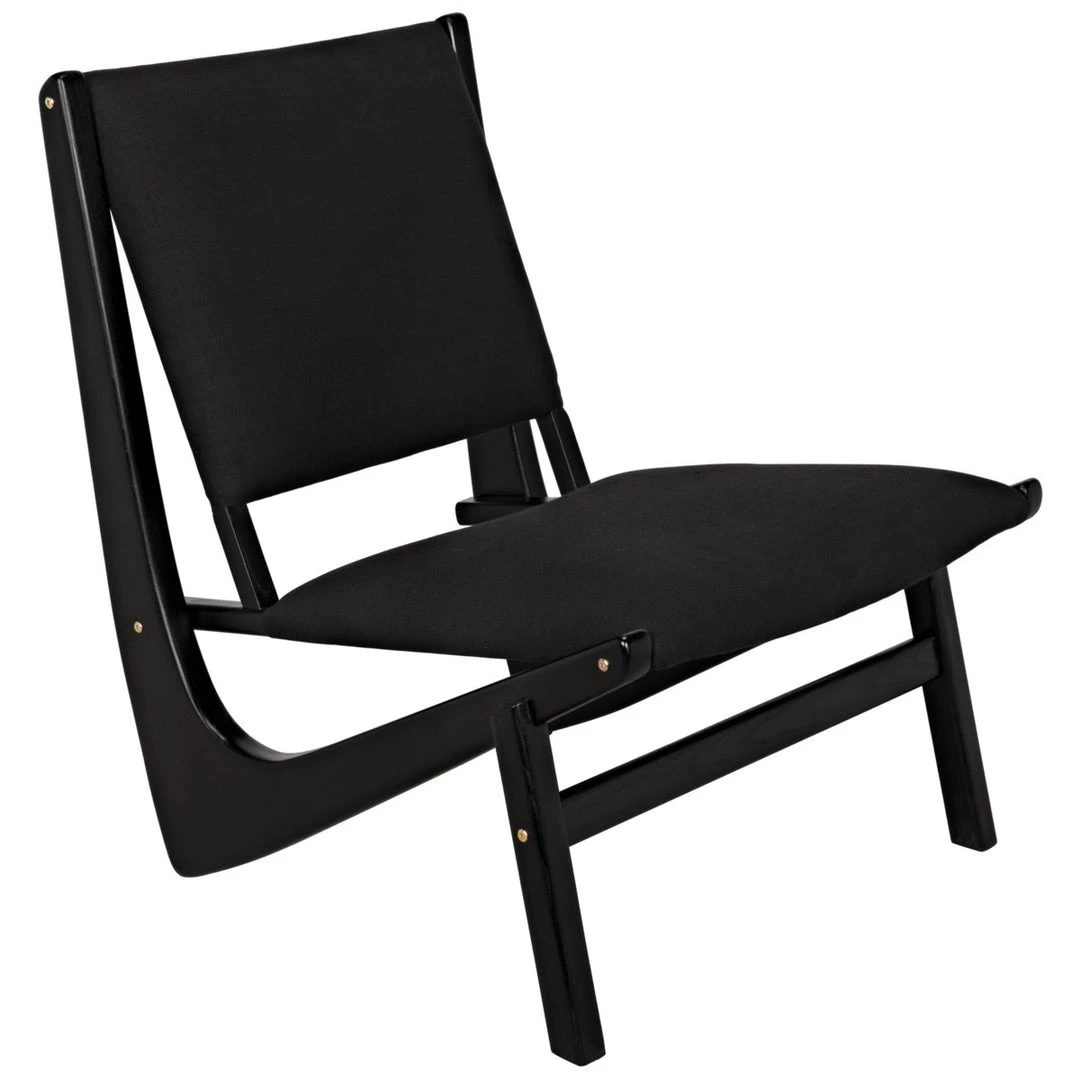 Noir Furniture Boomerang Chair, Charcoal Black