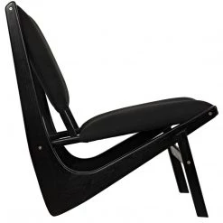 Noir Furniture Boomerang Chair, Charcoal Black