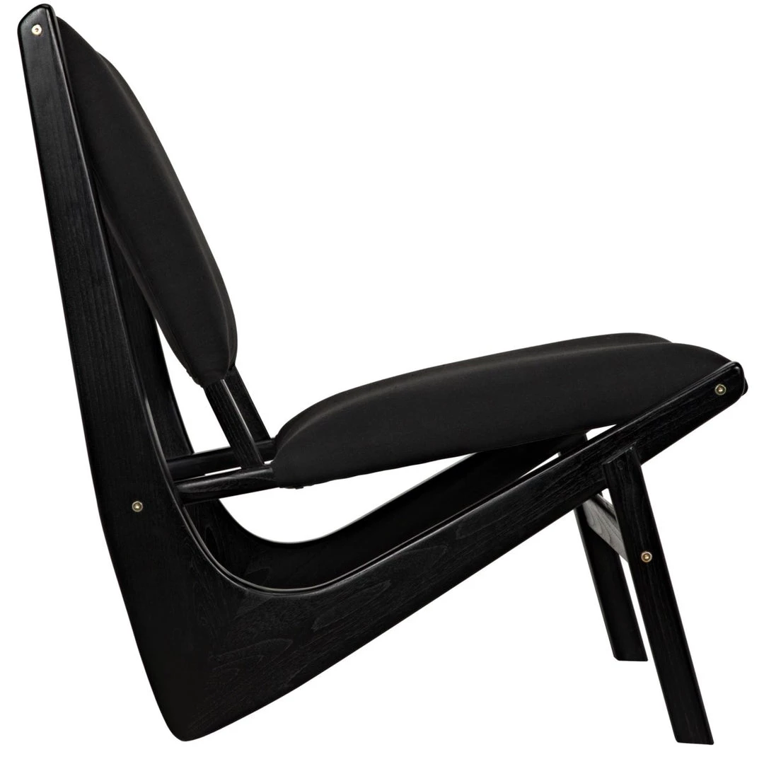 Noir Furniture Boomerang Chair, Charcoal Black