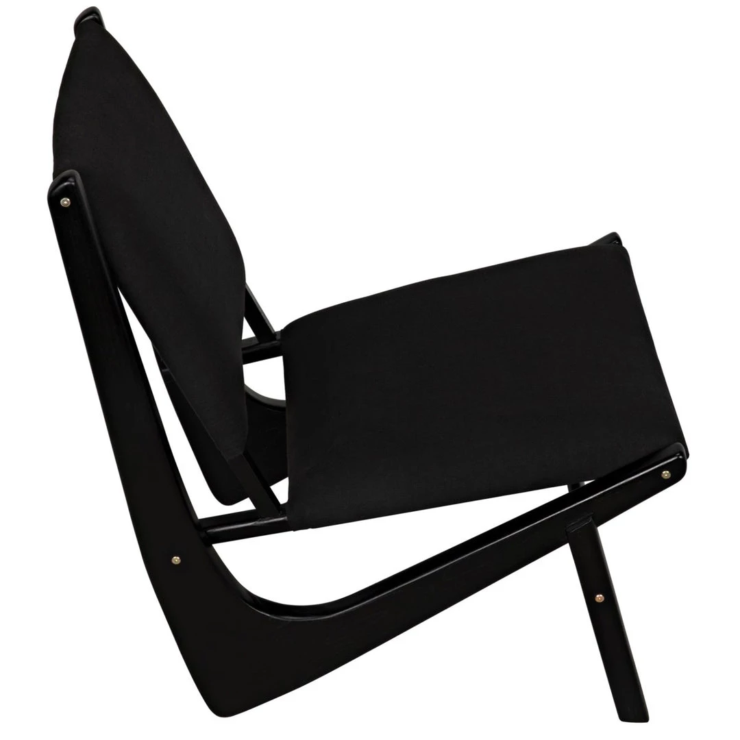 Noir Furniture Boomerang Chair, Charcoal Black