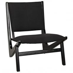 Noir Furniture Boomerang Chair, Charcoal Black