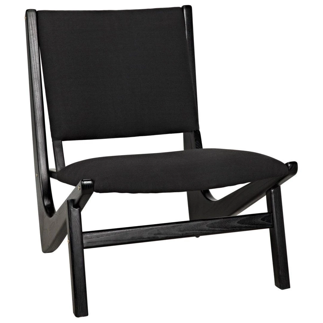 Noir Furniture Boomerang Chair, Charcoal Black