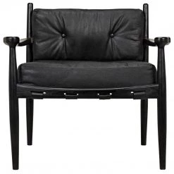 Noir Furniture Fogel Lounge Chair, Charcoal Black
