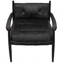 Noir Furniture Fogel Lounge Chair, Charcoal Black