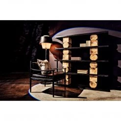 Noir Furniture Fogel Lounge Chair, Charcoal Black