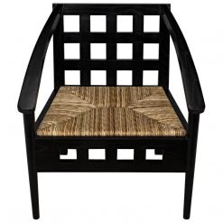Noir Furniture Humboldt Chair, Charcoal Black Chairs