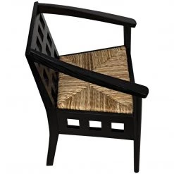 Noir Furniture Humboldt Chair, Charcoal Black Chairs