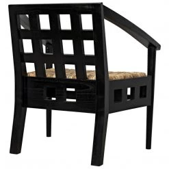 Noir Furniture Humboldt Chair, Charcoal Black Chairs