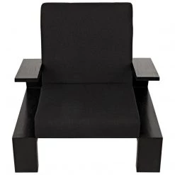 Noir Furniture Nero Chair, Charcoal Black Chairs
